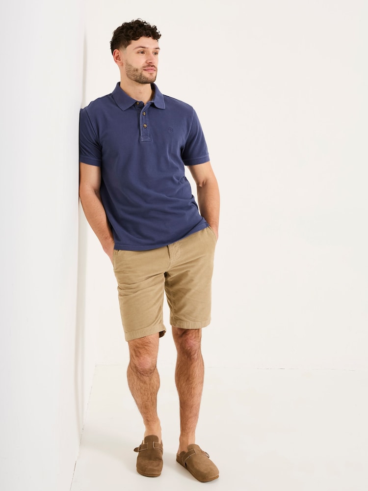 FatFace Blue Denim Pique Polo - Image 3 of 5