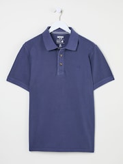 FatFace Blue Denim Pique Polo - Image 5 of 5