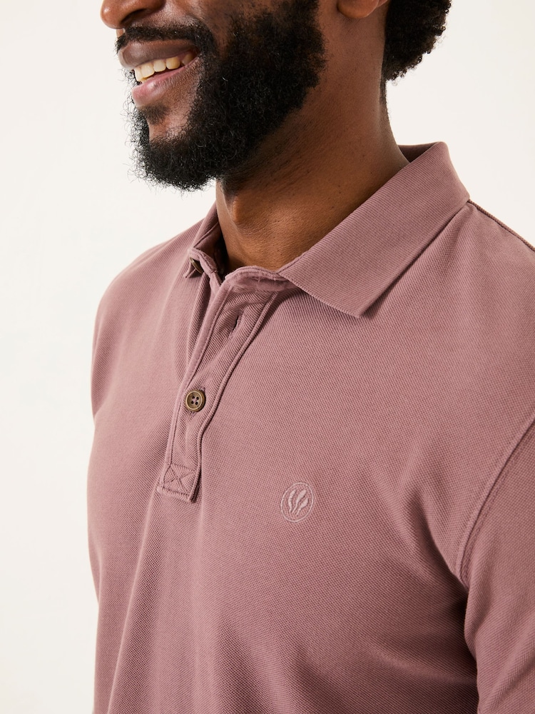FatFace Purple Pique Polo - Image 3 of 9