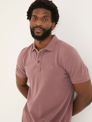 FatFace Purple Pique Polo - Image 4 of 9
