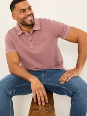 FatFace Purple Pique Polo - Image 8 of 9
