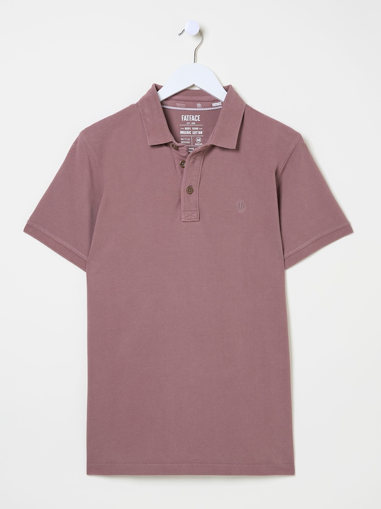 FatFace Purple Pique Polo - Image 9 of 9