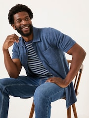 FatFace Truro Blue Jersey Shirt - Image 3 of 5