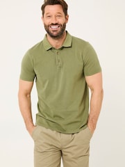 FatFace Stoke Light Green Short Sleeve Polo Shirt - Image 1 of 7