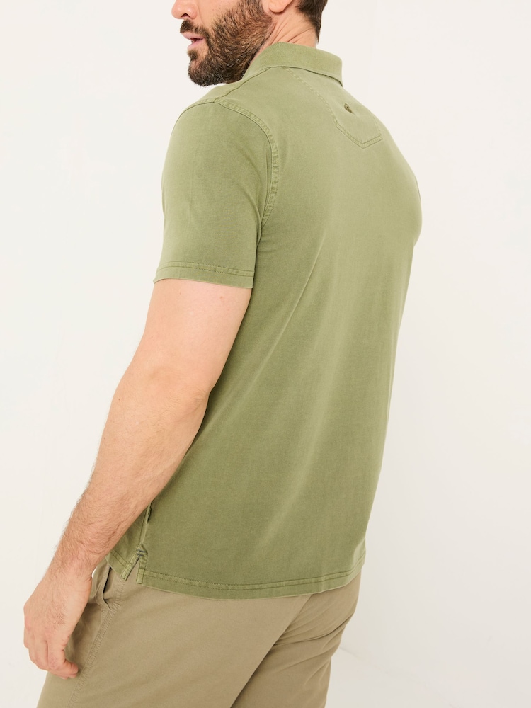 FatFace Stoke Light Green Short Sleeve Polo Shirt - Image 2 of 7