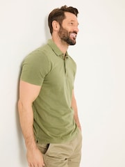 FatFace Stoke Light Green Short Sleeve Polo Shirt - Image 3 of 7