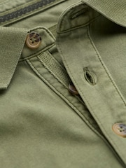 FatFace Stoke Light Green Short Sleeve Polo Shirt - Image 7 of 7
