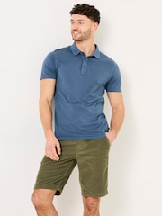 FatFace Stoke Navy Blue Short Sleeve Polo Shirt - Image 1 of 6