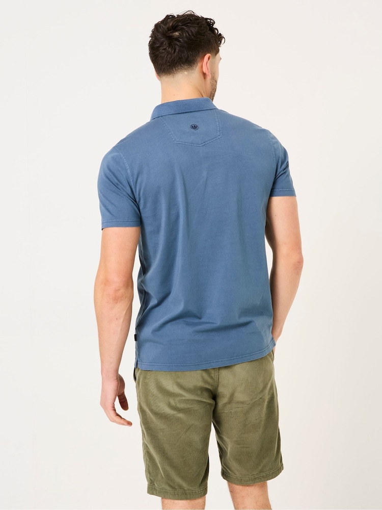 FatFace Stoke Navy Blue Short Sleeve Polo Shirt - Image 2 of 6