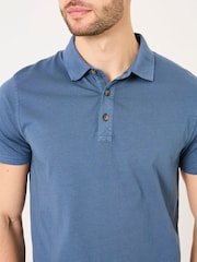 FatFace Stoke Navy Blue Short Sleeve Polo Shirt - Image 4 of 6