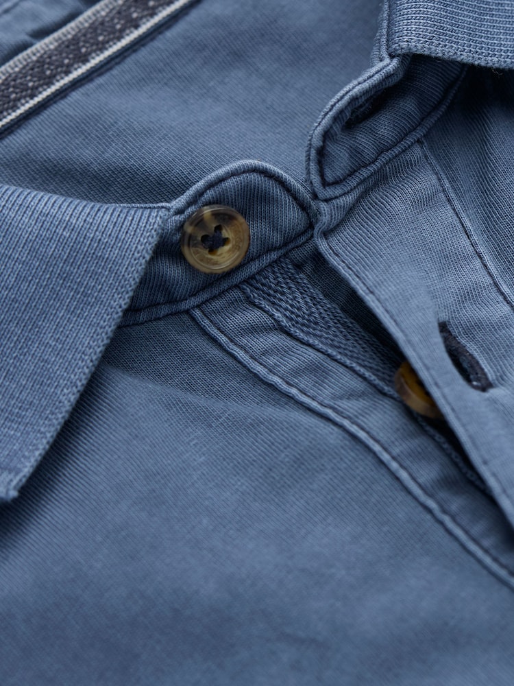 FatFace Stoke Navy Blue Short Sleeve Polo Shirt - Image 6 of 6