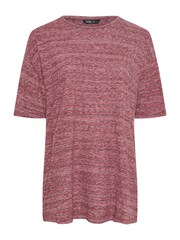 Yours Curve Pink Oversized Striped Top - Image 5 of 5