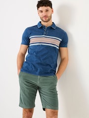 Indigo Chest Stripe Polo Shirt - Image 1 of 5