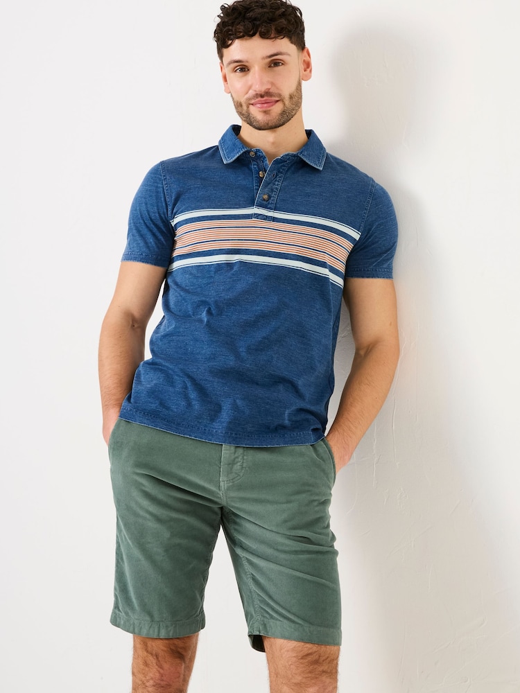 Indigo Chest Stripe Polo Shirt - Image 1 of 5