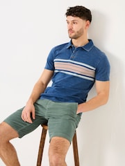 Indigo Chest Stripe Polo Shirt - Image 3 of 5