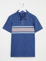 Indigo Chest Stripe Polo Shirt - Image 5 of 5
