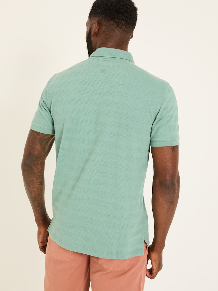FatFace gestreiftes Polo-Shirt aus 100 % Baumwolljacquard - Bild 2 von 4 FatFace gestreiftes Polo-Shirt aus 100 % Baumwolljacquard - Bild 2 von 4