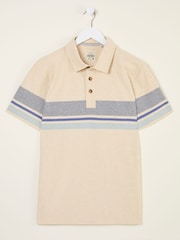 FatFace Short Sleeve Chest Stripe Polo - Image 7 of 7