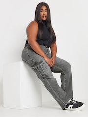 Yours Curve Cargo Pocket Jeans - Imagen 1 de 6