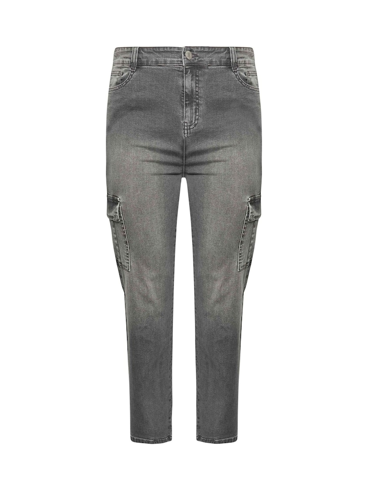 Yours Curve Cargo Pocket Jeans - Imagen 6 de 6