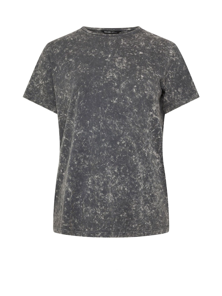 Yours Curve Grey Set In Sleeve 100% Cotton T-Shirt - Image 5 of 5