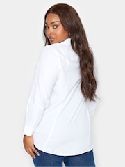 Yours Curve White Hourglass 100% Cotton Shirt - Image 2 of 4