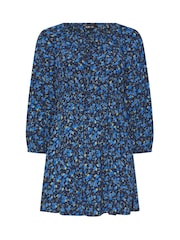 Yours Curve Blue Crinkle Boho Tunic - Image 6 of 6