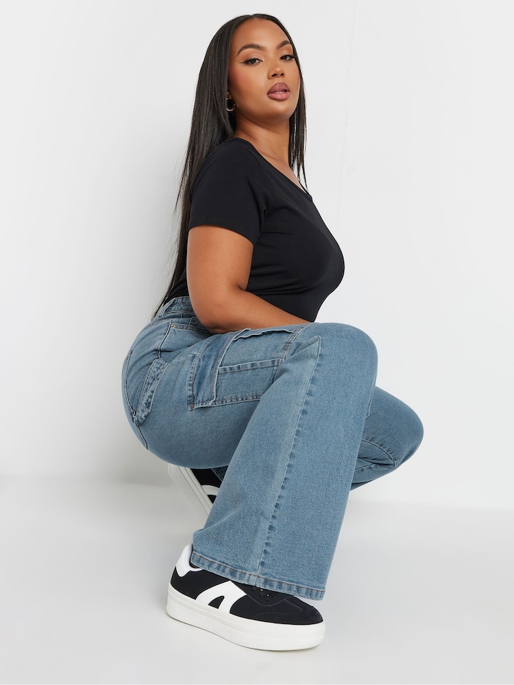 Yours Curve Cargo Pocket Jeans - Imagen 1 de 4