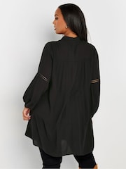 Yours Curve Black Boho Long Sleeve Tiered Shirt - Image 3 of 4