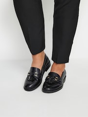 Yours Curve Black Extra Wide Fit Tassel Loafers - Image 1 of 5