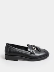 Yours Curve Black Extra Wide Fit Tassel Loafers - Image 2 of 5