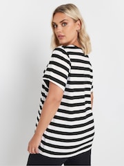 Yours Curve White Set In Sleeve 100% Cotton T-Shirt - Image 3 of 5