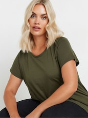 Yours Curve Natural Core Basic Short Sleeve T-Shirts 3 Pack - Image 5 of 9