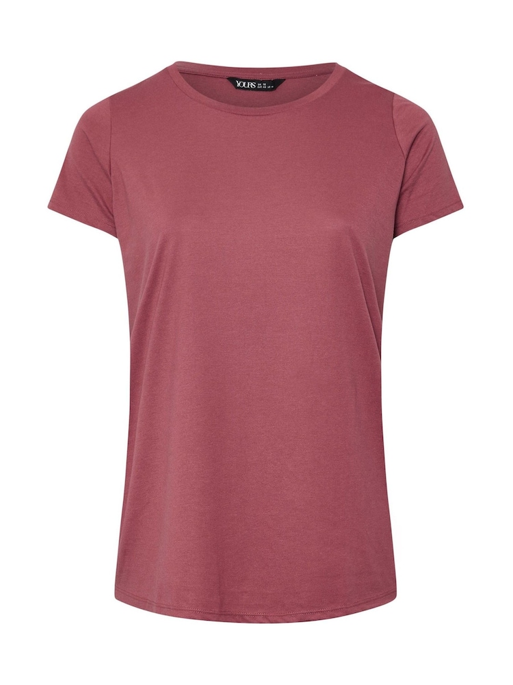 Yours Curve Natural Core Basic Short Sleeve T-Shirts 3 Pack - Image 9 of 9
