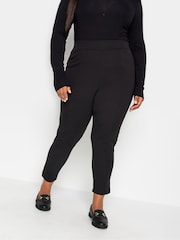 Yours Curve Black Stretch Tapered Trousers - Image 1 of 5