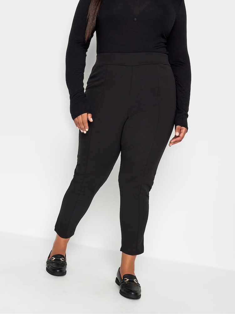 Yours Curve Black Stretch Tapered Trousers - Image 1 of 5