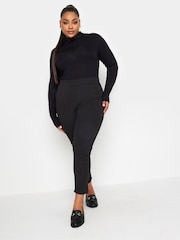 Yours Curve Black Stretch Tapered Trousers - Image 4 of 5