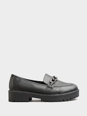 Yours Curve Black Chunky Loafers In Wide E Fit & Extra Wide EEE Fit - Image 1 of 4