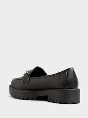 Yours Curve Black Chunky Loafers In Wide E Fit & Extra Wide EEE Fit - Image 3 of 4