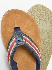 FatFace Lulworth Tan Brown Flip Flops - Image 2 of 3