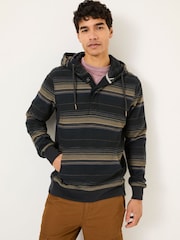 FatFace Trescowe Washed Black Over Head Hoodie - Image 1 of 8