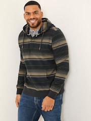 FatFace Trescowe Washed Black Over Head Hoodie - Image 4 of 8