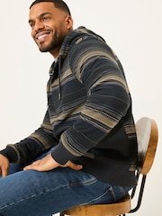 FatFace Trescowe Washed Black Over Head Hoodie - Image 6 of 8