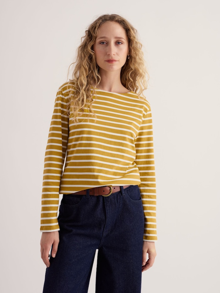 أصفر - Seasalt Cornwall Sailor Cotton Long Sleeve Top - صورة 1 من 5 أصفر - Seasalt Cornwall Sailor Cotton Long Sleeve Top - صورة 1 من 5