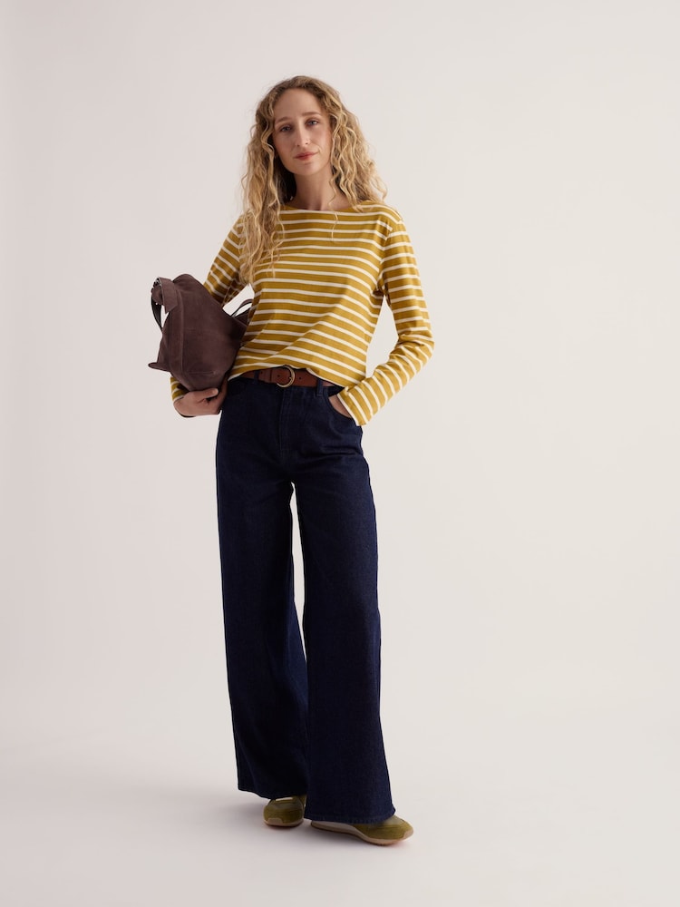 أصفر - Seasalt Cornwall Sailor Cotton Long Sleeve Top - صورة 2 من 5 أصفر - Seasalt Cornwall Sailor Cotton Long Sleeve Top - صورة 2 من 5