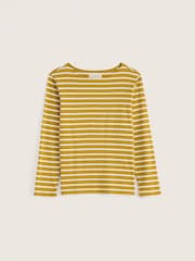 أصفر - Seasalt Cornwall Sailor Cotton Long Sleeve Top - صورة 4 من 5