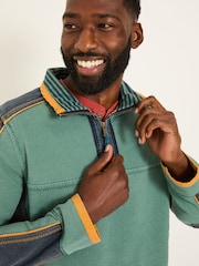 Світловий чирок - FatFace 100% Cotton Airlie Panel Quarter Zip Sweat Top - Image 5 of 8