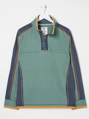 Світловий чирок - FatFace 100% Cotton Airlie Panel Quarter Zip Sweat Top - Image 7 of 8