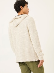 FatFace Woolacombe Oatmeal Zip Through 100% Cotton Hoodie - Image 2 of 6