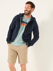 Azul marino - FatFace cremallera a través de la sudadera con capucha - Imagen 1 de 5